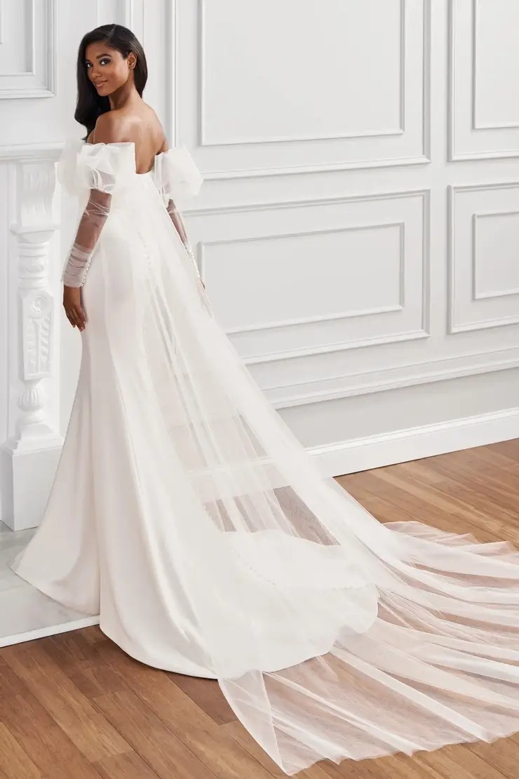 Model wearing a bridal dress