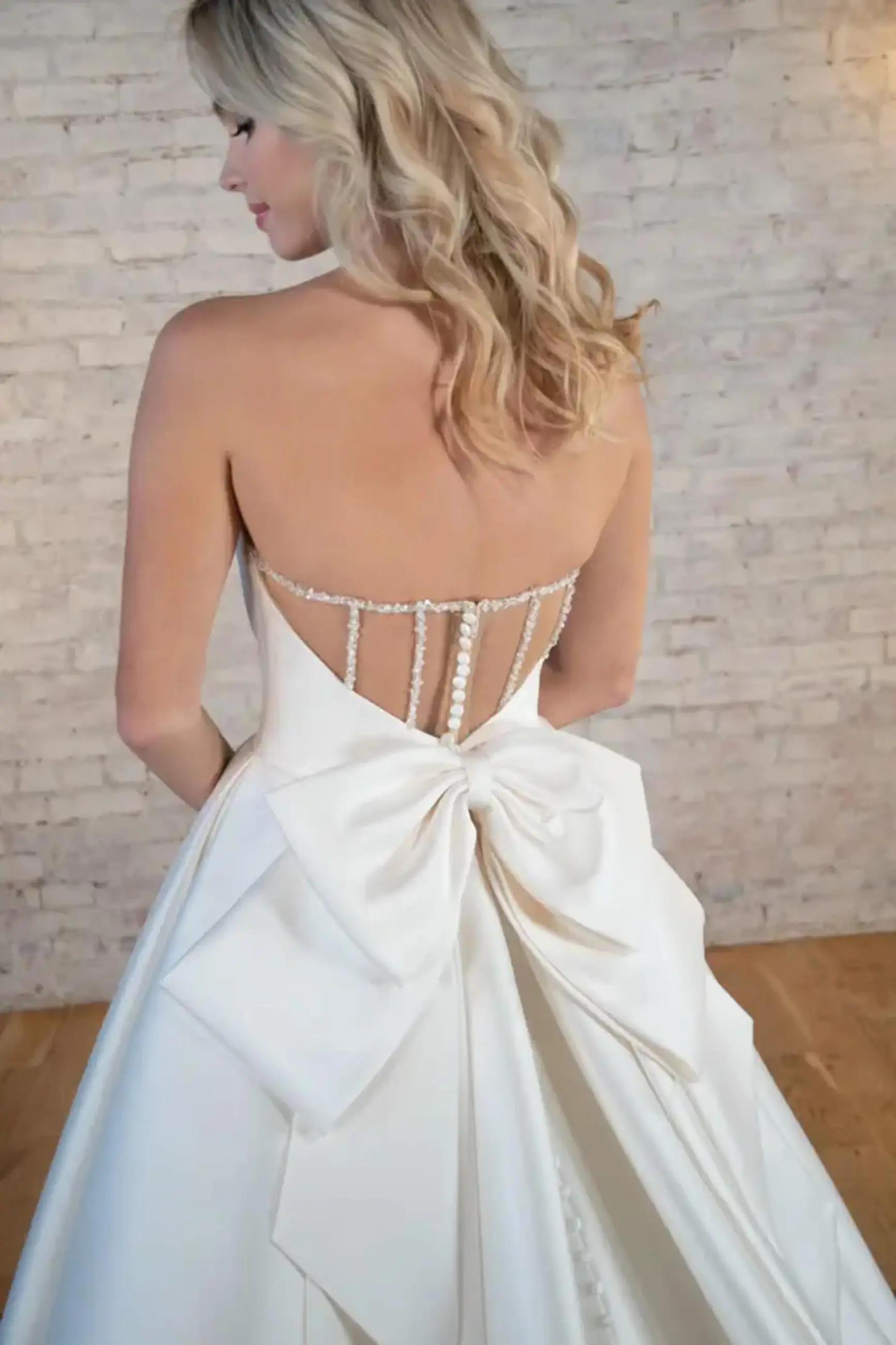 Model wearing a bridal dress