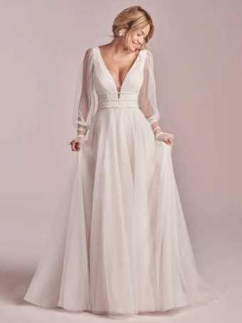 Rebecca Ingram #Joanne 20RT612 #0 default All Ivory (gown with Ivory Illusion) thumbnail