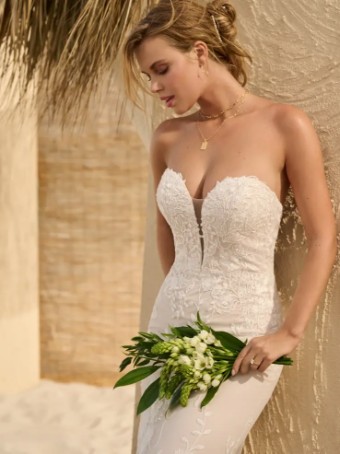 Rebecca Ingram #NELLY (23RK682A01) #0 default Ivory over Nude (gown with Natural Illusion) thumbnail