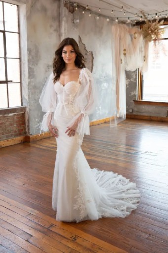 All Who Wander #ESTELE #0 default (IV-RUM) Ivory Lace and Tulle over Rum Gown thumbnail