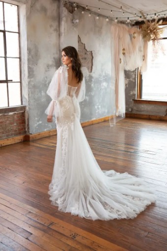 All Who Wander #ESTELE #1 (IV-RUM) Ivory Lace and Tulle over Rum Gown thumbnail