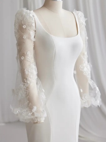 Rebecca Ingram #JOY (23RW664A01) #5 default All Ivory (gown with Ivory Illusion) thumbnail