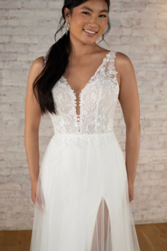 Stella York #7834 #0 default (IV-PL) Ivory Gown w Porcelain Tulle Illusion thumbnail