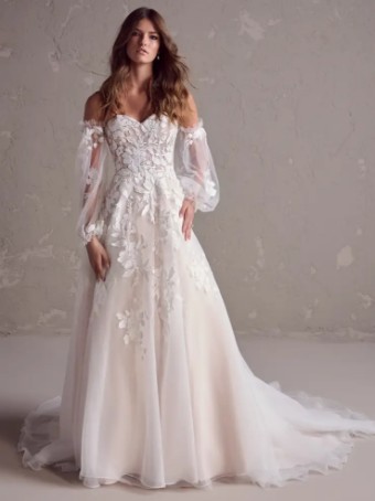 Rebecca Ingram #RUBY (24RS186A01 - Unlined bodice) #0 default Ivory over Misty Mauve thumbnail