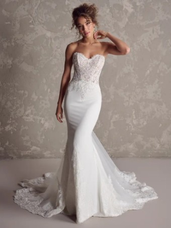 Rebecca Ingram #FELICIA (24RK147A01 - Unlined Bodice) #2 Ivory (gown with Natural Illusion) thumbnail