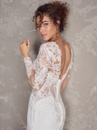 Rebecca Ingram #FELICIA (24RK147A01 - Unlined Bodice) #1 Ivory (gown with Natural Illusion) thumbnail