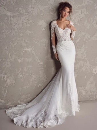 Rebecca Ingram #FELICIA (24RK147A01 - Unlined Bodice) #0 default Ivory (gown with Natural Illusion) thumbnail