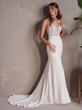 Rebecca Ingram #JENROSE (24RS196A01) #0 default Ivory/Silver Accent (gown with Natural Center Front Illusion) thumbnail