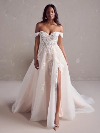 Rebecca Ingram #JANICE (24RN159A01) #0 default Ivory over Blush (gown with Natural Illusion) thumbnail