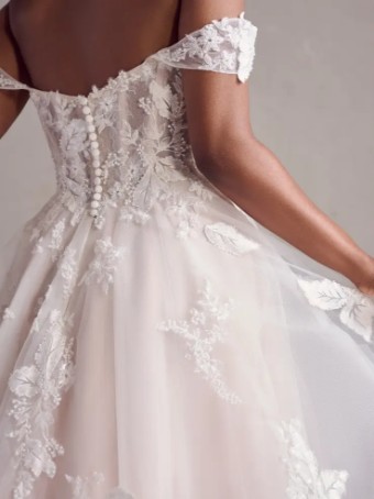 Rebecca Ingram #JANICE (24RN159A01) #2 Ivory over Blush (gown with Natural Illusion) thumbnail