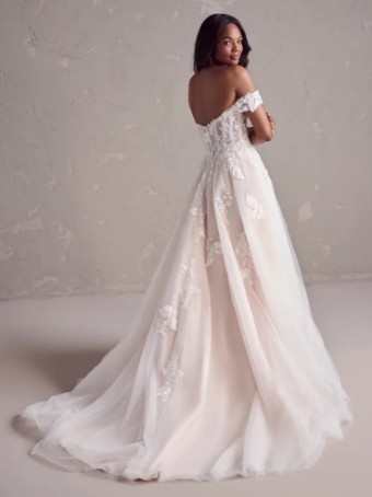 Rebecca Ingram #JANICE (24RN159A01) #3 Ivory over Blush (gown with Natural Illusion) thumbnail