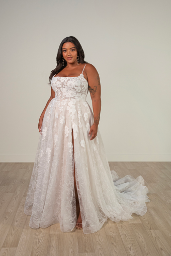Stella York #8041 #3 (IV-IV) IVORY LACE TULLE AND ROYAL ORGANZA OVER IVORY GOWN thumbnail