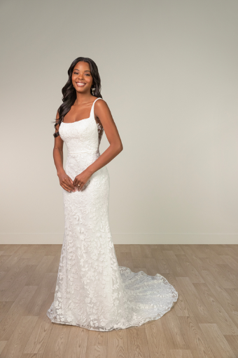 Stella York #SY8253 #0 default (IVIV-PL) Ivory Lace and Tulle over Ivory Gown w Porcelain Tulle Plunge thumbnail