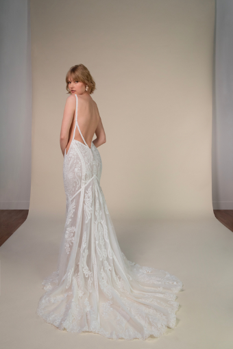 All Who Wander #ESRA #1 (IVIV-PL) Ivory Lace & Tulle over Ivory Gown w Porcelain Tulle Illusion thumbnail