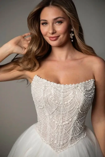 Stella York #SY8312 #0 default Ivory/MOSCATO TULLE LINED BODICE thumbnail