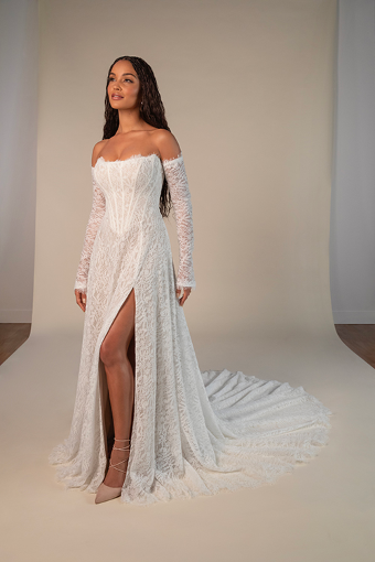 All Who Wander #HADLEY #0 default (IV-IV) Ivory Lace and Tulle over Ivory Gown thumbnail